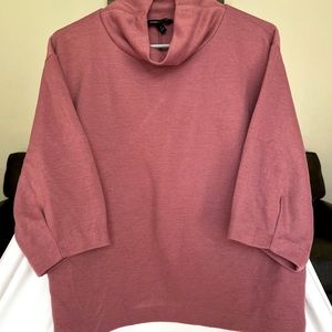 Rose cowl neck elbow length sweater